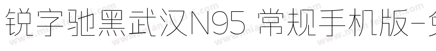 锐字驰黑武汉N95 常规手机版字体转换